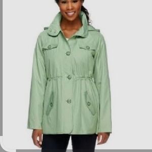 Dennis Basso Light Green Utility Jacket‎